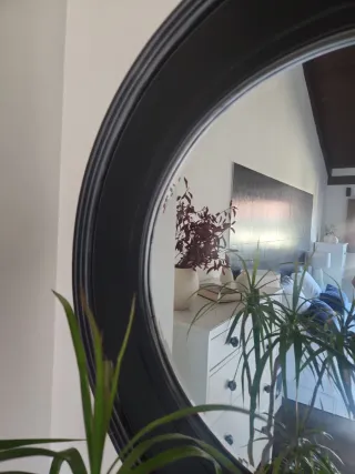 Espejo Redondo Zara Home Negro