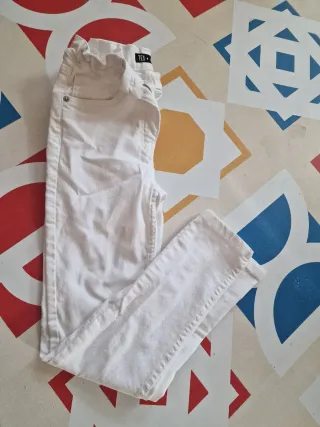 Vaqueros niña Tex blancos 9-10 años
