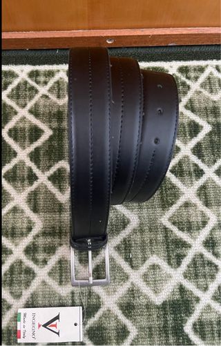 Cintura Ingegno Vera Pelle 125cm Nera