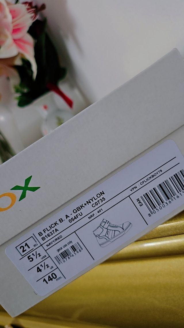 Zapatos Geox Niños Azul Marino y Rojo 21