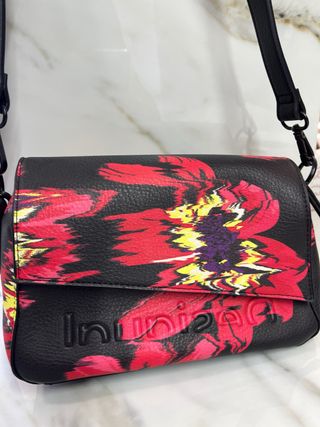 Bolso Desigual floral negro multicolor