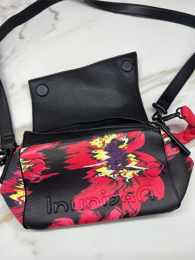 Bolso Desigual floral negro multicolor