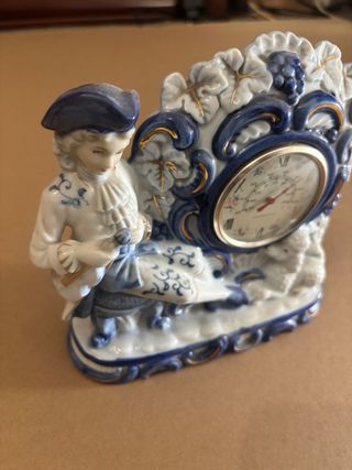 Reloj de Porcelana Vintage con Termómetro Lantex