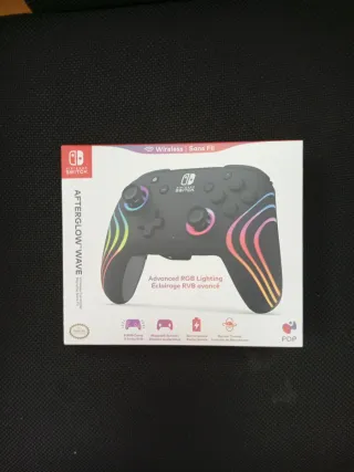 Mando Nintendo Switch Afterglow Wave Inalámbrico