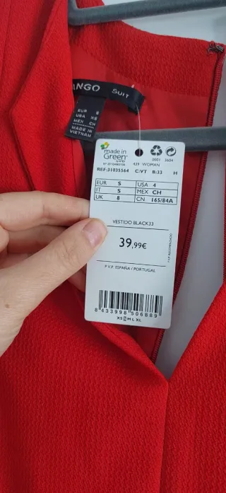 Abito da ufficio rosso mango