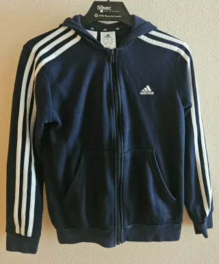 Chándal Adidas niño azul y blanco talla 11/12 