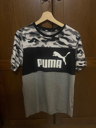 Camiseta Puma Camuflaje Negra Gris