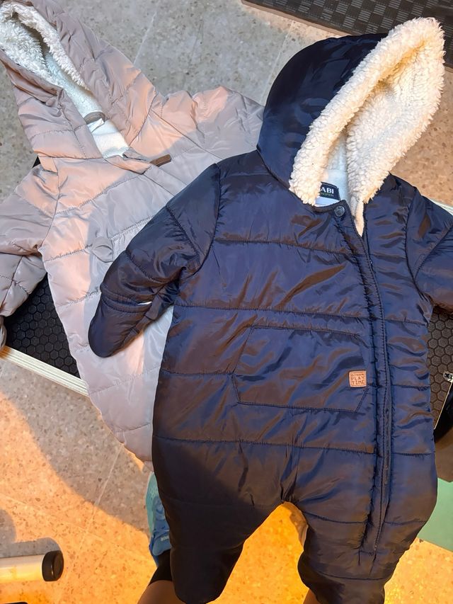 Monos de abrigo para bebé (1-6 meses) 56-62 cm