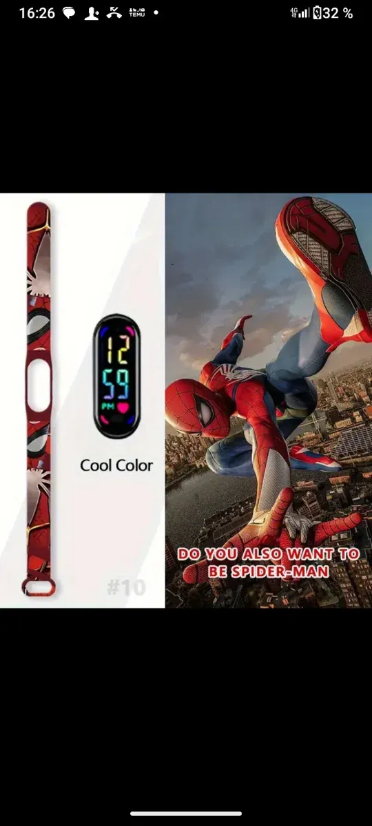 Reloj Digital Marvel para Niños