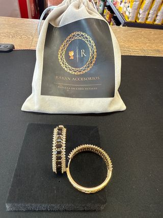Pendientes Rayan Accesorios Laminado 14k Piedras