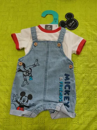 Salopette jeans Disney 0-3 mesi 62 cm