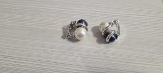 Orecchini perle bianche e nere