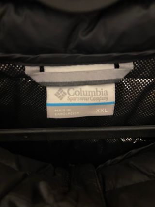 Plumífero Columbia Negro Talla XXL CHOLLO