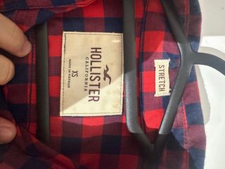 Camisa Hollister cuadros rojo y azul