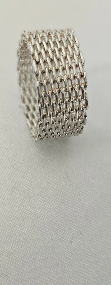 Anillo Plata Ley 925 Malla