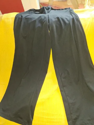 Pantalón ancho mujer negro