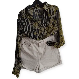 Conjunto Animal Print Camisa y Shorts