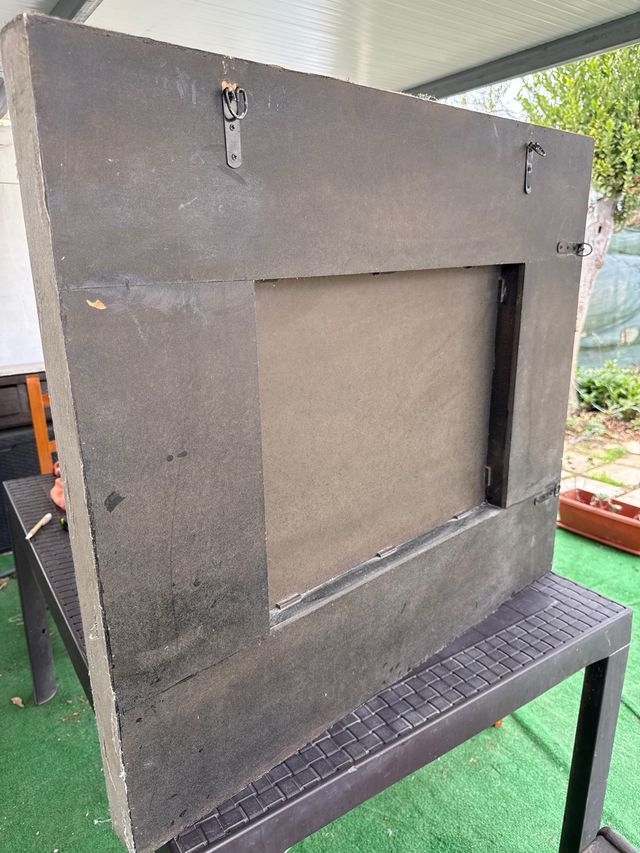 Espejo de pared madera y cristal