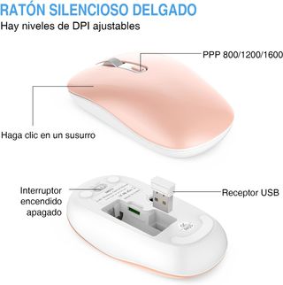 ✨ - cimetech Teclado y Ratón Inalámbrico, 2.4G Com