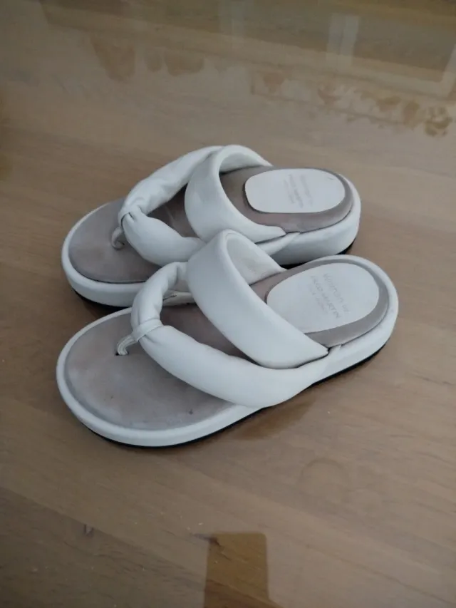 Sandalias Fred Martin Blancas y Beige