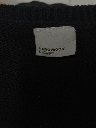 Jersey mujer bordado floral negro
