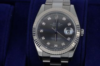 Rolex Datejust 41mm esfera gris diamantes