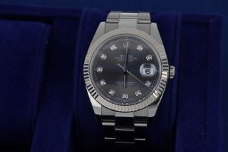 Rolex Datejust 41mm esfera gris diamantes