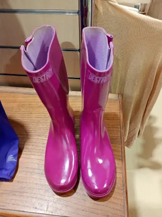 Botas de agua mujer rosas