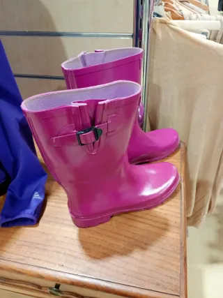 Botas de agua mujer rosas