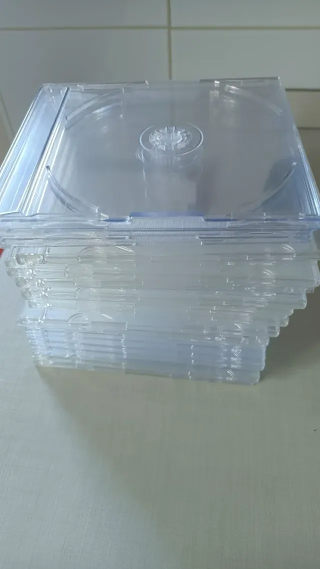 15 custodie CD/DVD Slim trasparenti