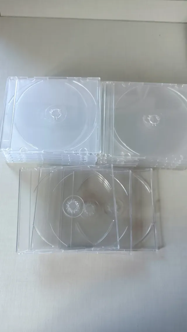 15 custodie CD/DVD Slim trasparenti