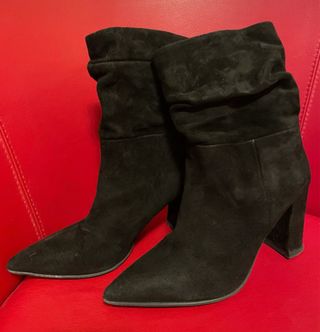 Stivaletti neri scamosciati donna Tg 38
