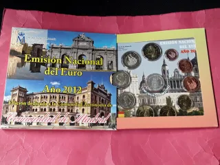 CARTERA EUROS 2012 MADRID CON MEDALLA DE PLATA