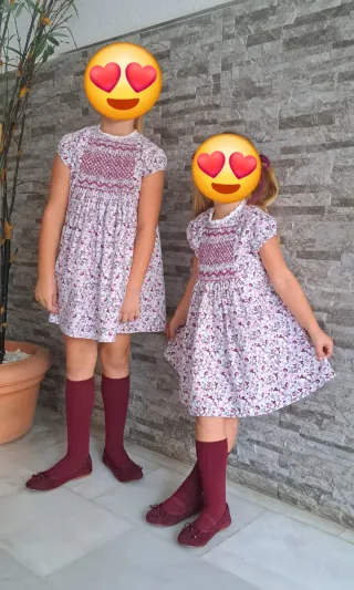 Vestidos Gocco hermanas 7-8 y 5-6 años