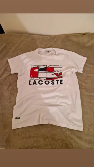 Camiseta Lacoste Blanca Talla S