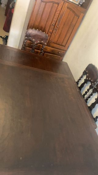 Mesa comedor madera antigua resistente y se abre