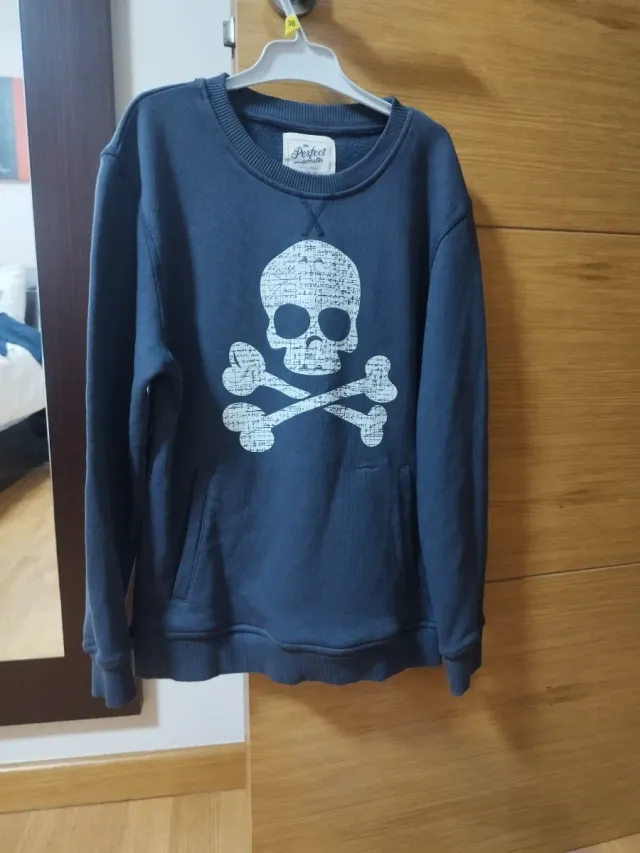 Sudadera Scalpers Calavera Azul