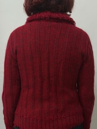 Jersey de mujer rojo con cremallera