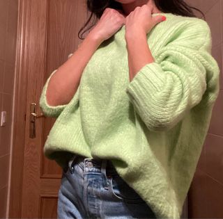 Jersey Bershka verde 