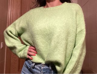 Jersey Bershka verde 