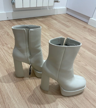 Botas blancas plataforma tacón