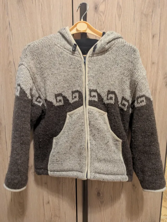 Giacca pile con cappuccio