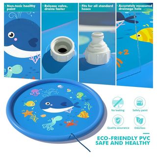 Tapete—alfombra juego de chorros de agua de jardín