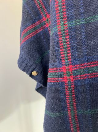 Poncho Ralph Lauren Cuadros Escoceses de lana y 