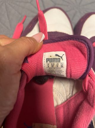 Tenis Puma Talla 37 Rosa Morado Blanco