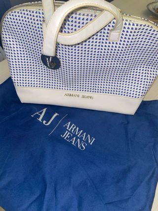 Bolso y Cartera Armani Jeans Azul/Blanco