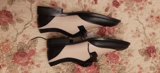 Zapatos Zara Piel Bicolor Talla 37