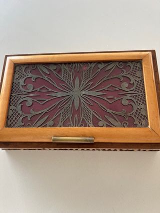 Scatola portagioie antica in legno