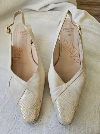 Zapatos Kurhappies Beige/Plata Talla 38
