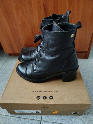 Botines negros mujer Top3shoes talla 38